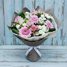 Букет цветов из:  Герберы, Альстромерии и Хризантемы #REPLACE_PRED# Субханкулово