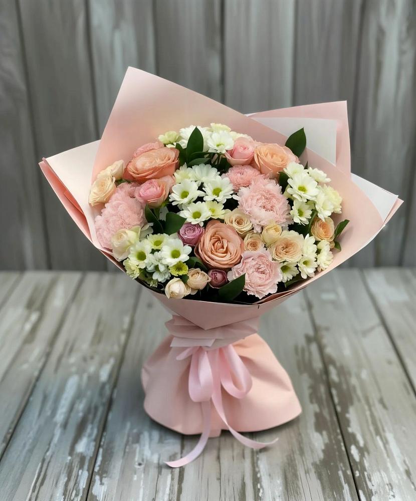 Букет цветов из: Гвоздики, Розы и Хризантемы в Субханкулово