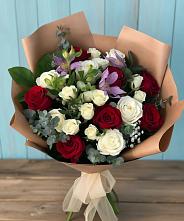Букет цветов из:  Розы и Альстромерии в Субханкулово