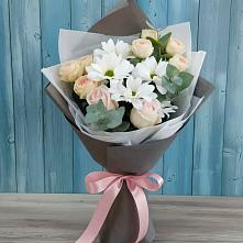 Букет цветов из:  Хризантемы и Розы в Субханкулово