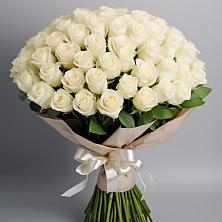 Букет 101 беля роза Белоснежка в Субханкулово