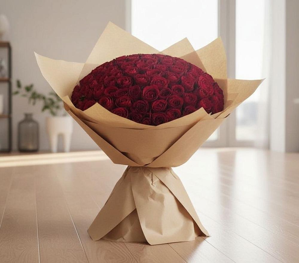 Букет 101 Красная роза в Субханкулово