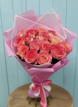 Букет 15 Розовых роз Равель в Субханкулово